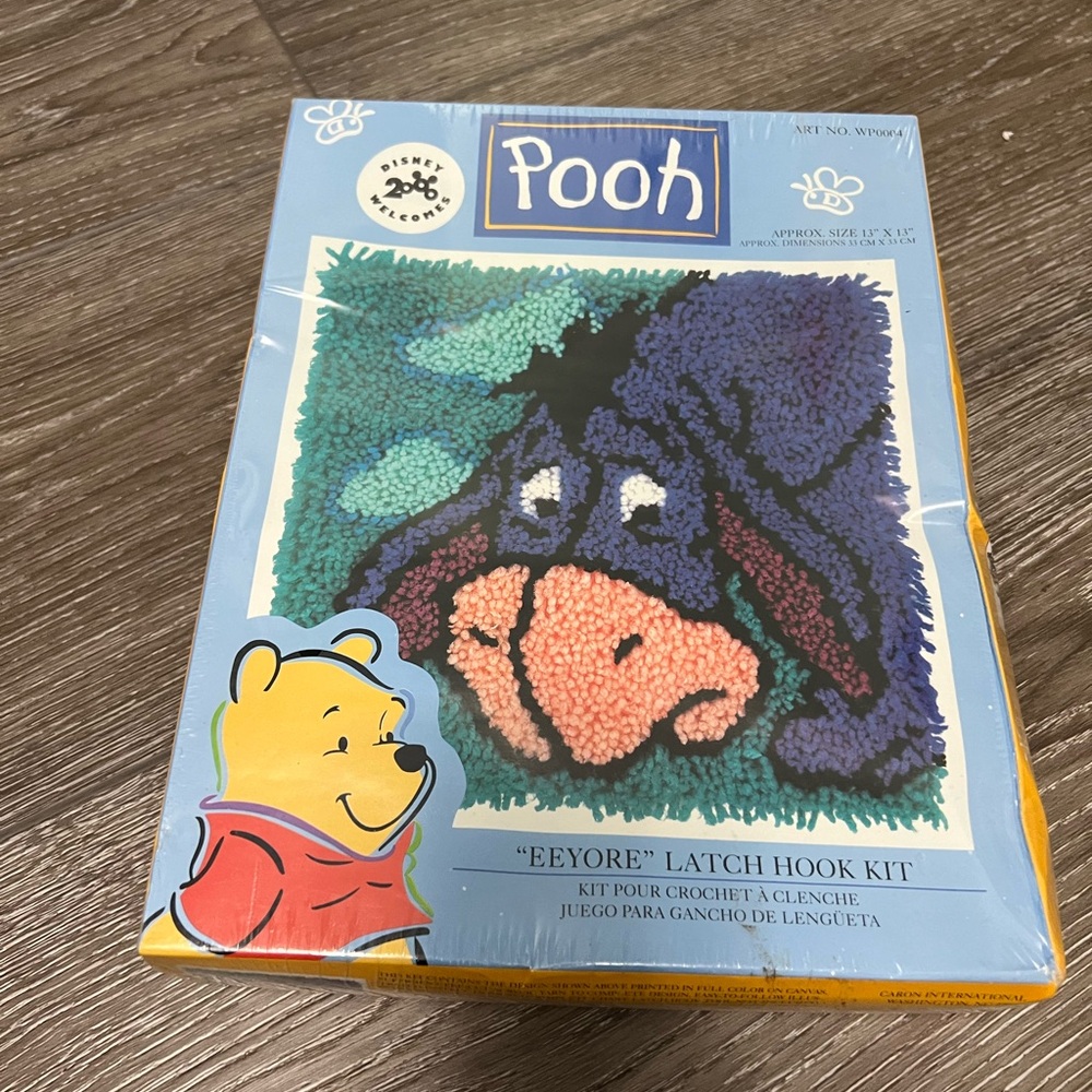 Pooh “Eeyore” Latch Hook Kit. New unopened. Year: 2000